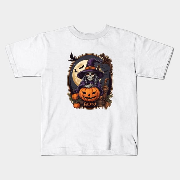 Ghost Halloween Costume Funny Kids T-Shirt by Elysium Studio